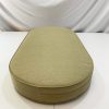 Warm Titanium Round-End Bench Cushion Cover