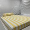 Lemon Yellow Stripe Daybed Cushion Cover