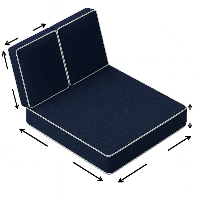 Custom Double Chaise Cushion Cover