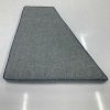 Grey with Blue Piping Angled Bench Cushion Cover