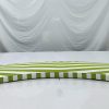 Curved Bench Green Stripe Cushion Cover