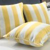 Yellow Lemon Stripe Scatter Pillow Cover