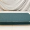 Arabian Sea Turquoise Tapered Bench Cushion Cover - White Piping