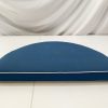 Arabian Sea Turquoise Half Round Seat Cushion Cover with White Piping