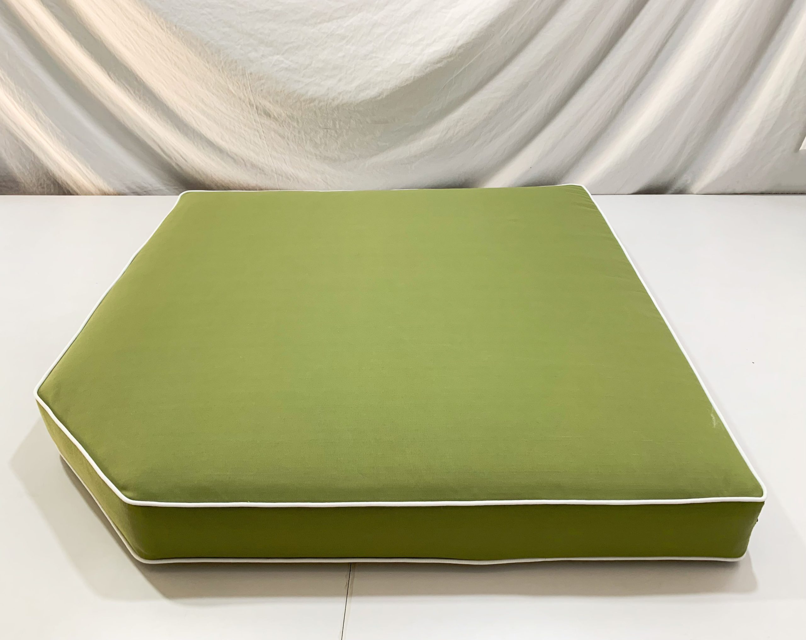 Oasis Green With White Piping Corner Seat Cushion Cover