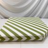 Green Stripe With White Piping Corner Cushion Cover