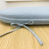 Maldives Blue Round-End Bench Cushion Cover Ties