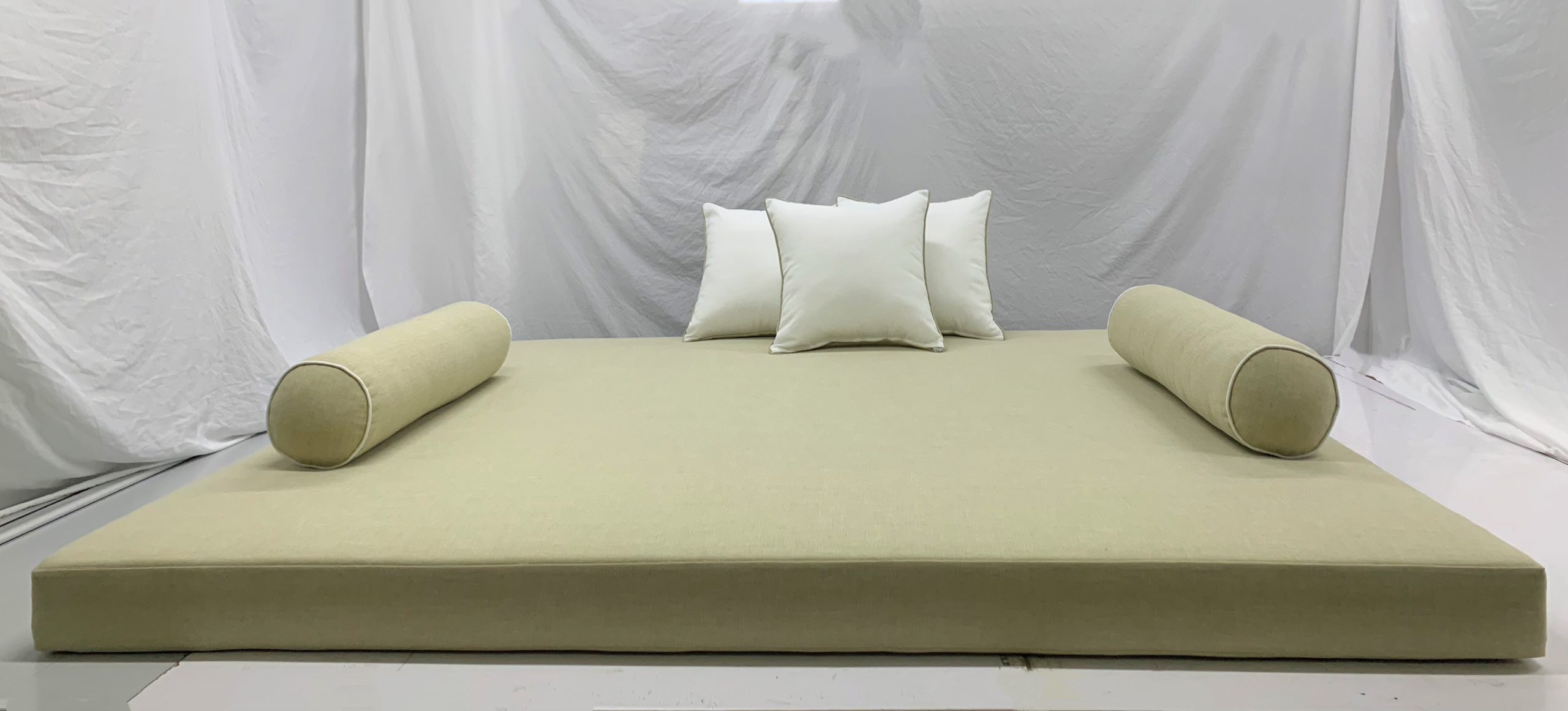 Kalahari Taupe Daybed Cushion Cover with Bloster & Pillows