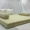 Kalahari Taupe Daybed Cushion Cover with Bloster and Pillows