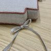 Kalahari Taupe Notched Bench Cushion Cover - Soul Red Piping