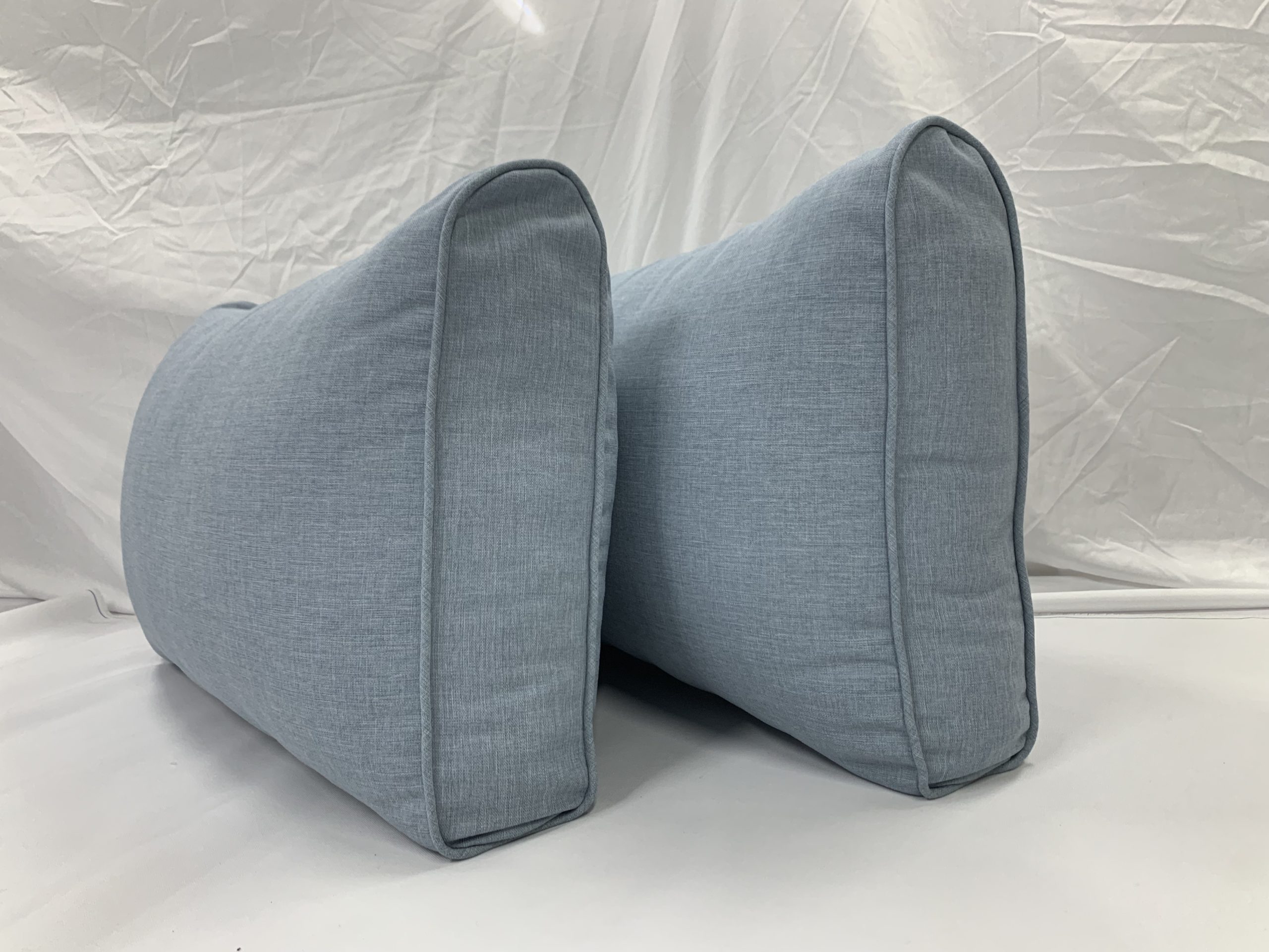 Maldives Blue Backrest Cushion Cover with Matching Piping