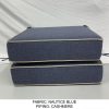 Nautical Blue Square Seat Cushion Cover with Cashmere Piping