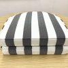ONYX Charcoal Stripe Rounded Seat Cushion Cover