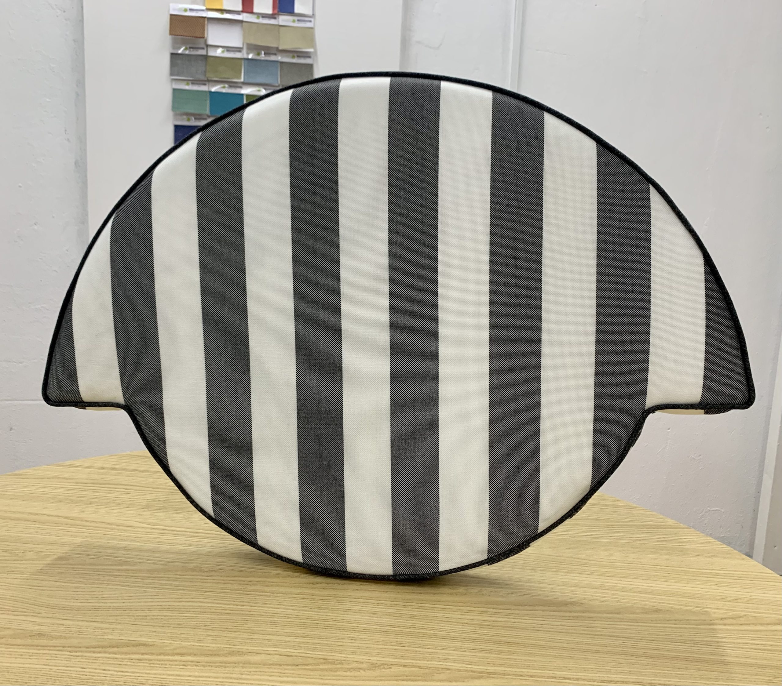 ONYX Charcoal Stripe Mushroom Cushion Cover