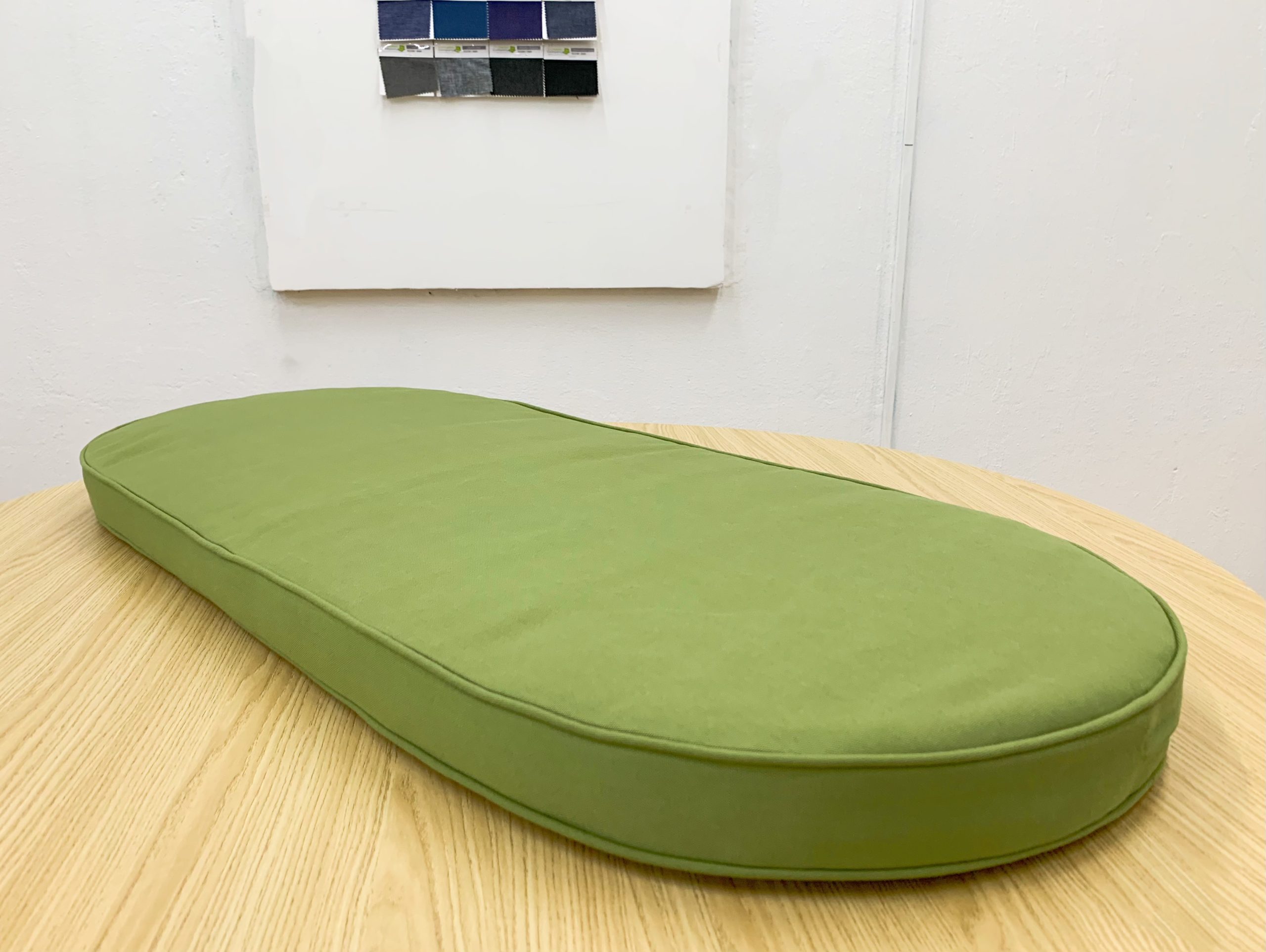 Oasis Green Round-End Bench Cushion Cover