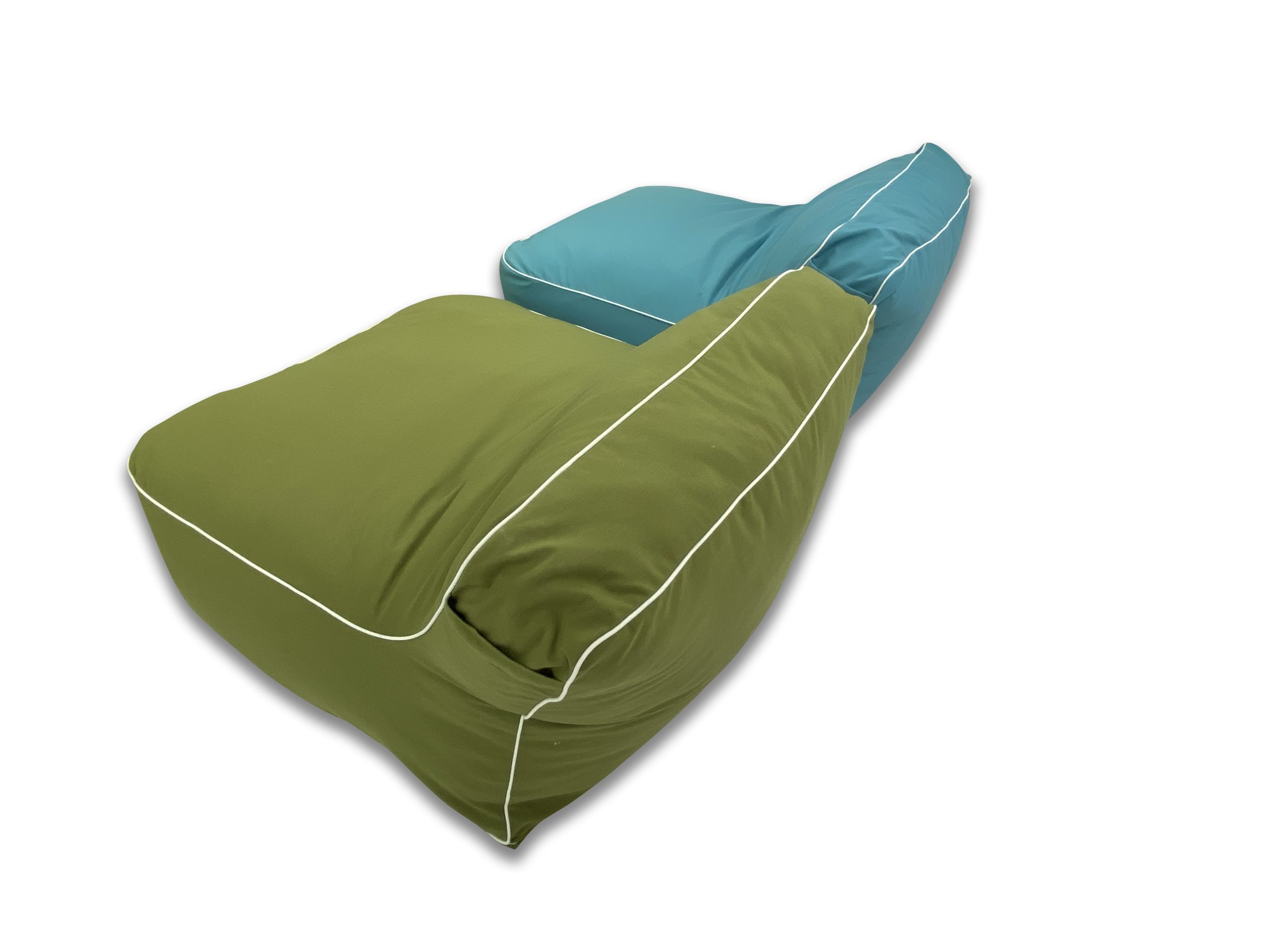 Surfy Blue and Oasis Green Bean Bag Cover