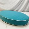 Surfy Blue Oval Daybed Cushion Cover