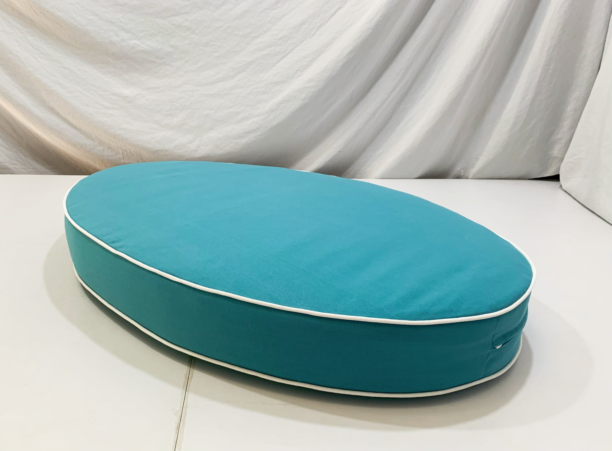 Surfy Blue Oval Daybed Cushion Cover