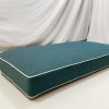 Arabian Sea Turquoise Tapered Bench Cushion Cover - White Piping