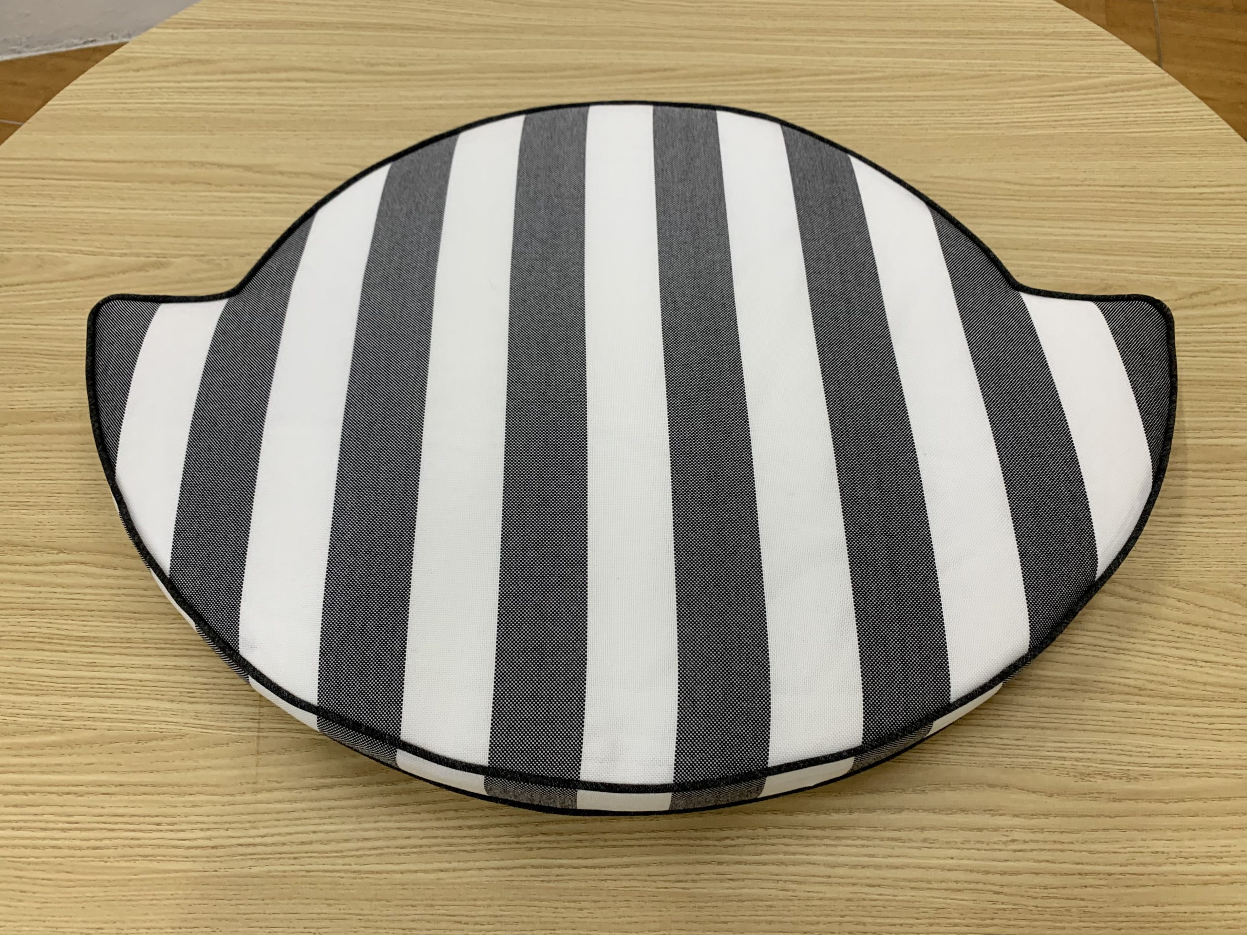 ONYX Charcoal Stripe Mushroom Cushion Cover