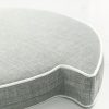 Jubilee Silver Mushroom Cushion Cover with White Piping