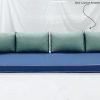 Denim Blue Daybed Cushion Cover with Spring Green Back Cushions