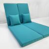 Surfy Blue Sun Lounge Cushion Cover with Matching Piping