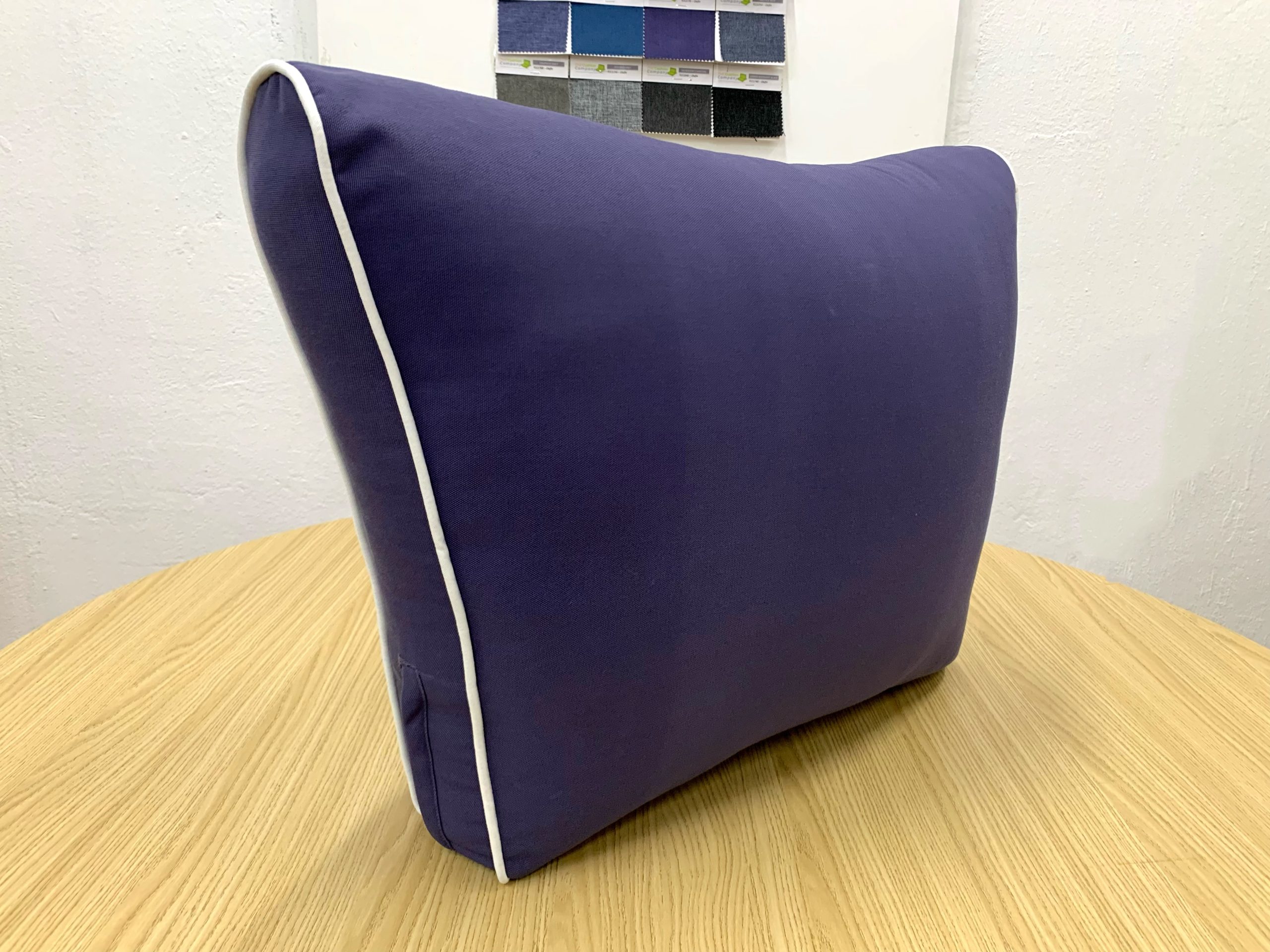 Denim Blue Angled Lounge Back Cushion Cover
