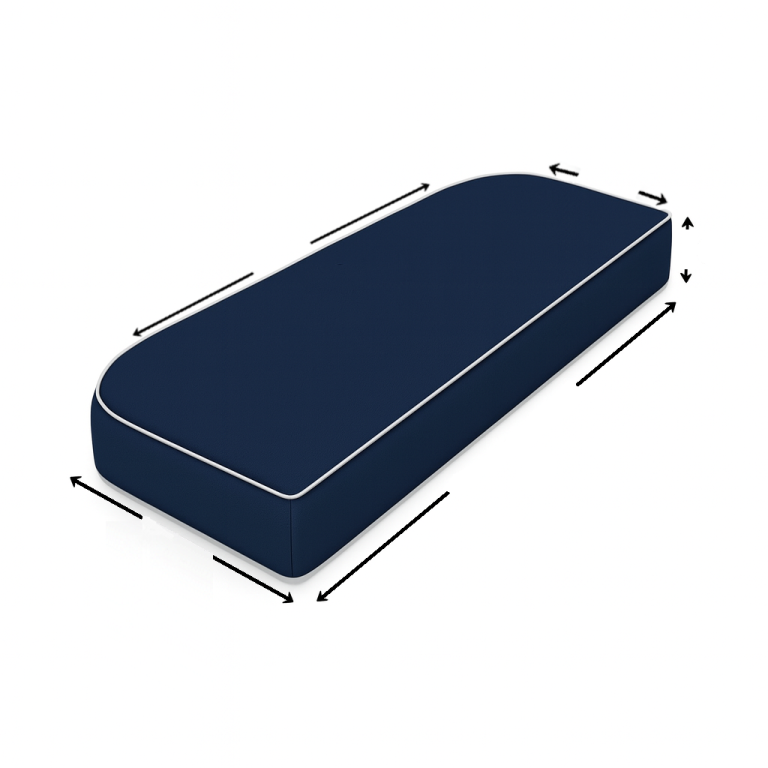 Custom Tapered Bench Cushion Cover