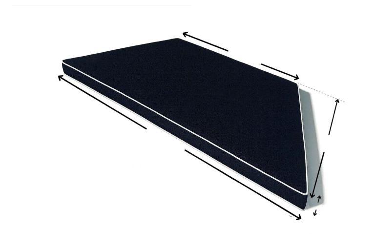 Custom Trapezoid Bench Cushion Cover