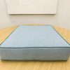 Maldives Blue Trapezoid Cushion Cover With Spring Green Piping