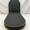 Urban Midnight Black with English White Piping Rounded Sun Lounge Cover