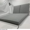 Washed Grey Double Chaise Cushion Cover with Ties