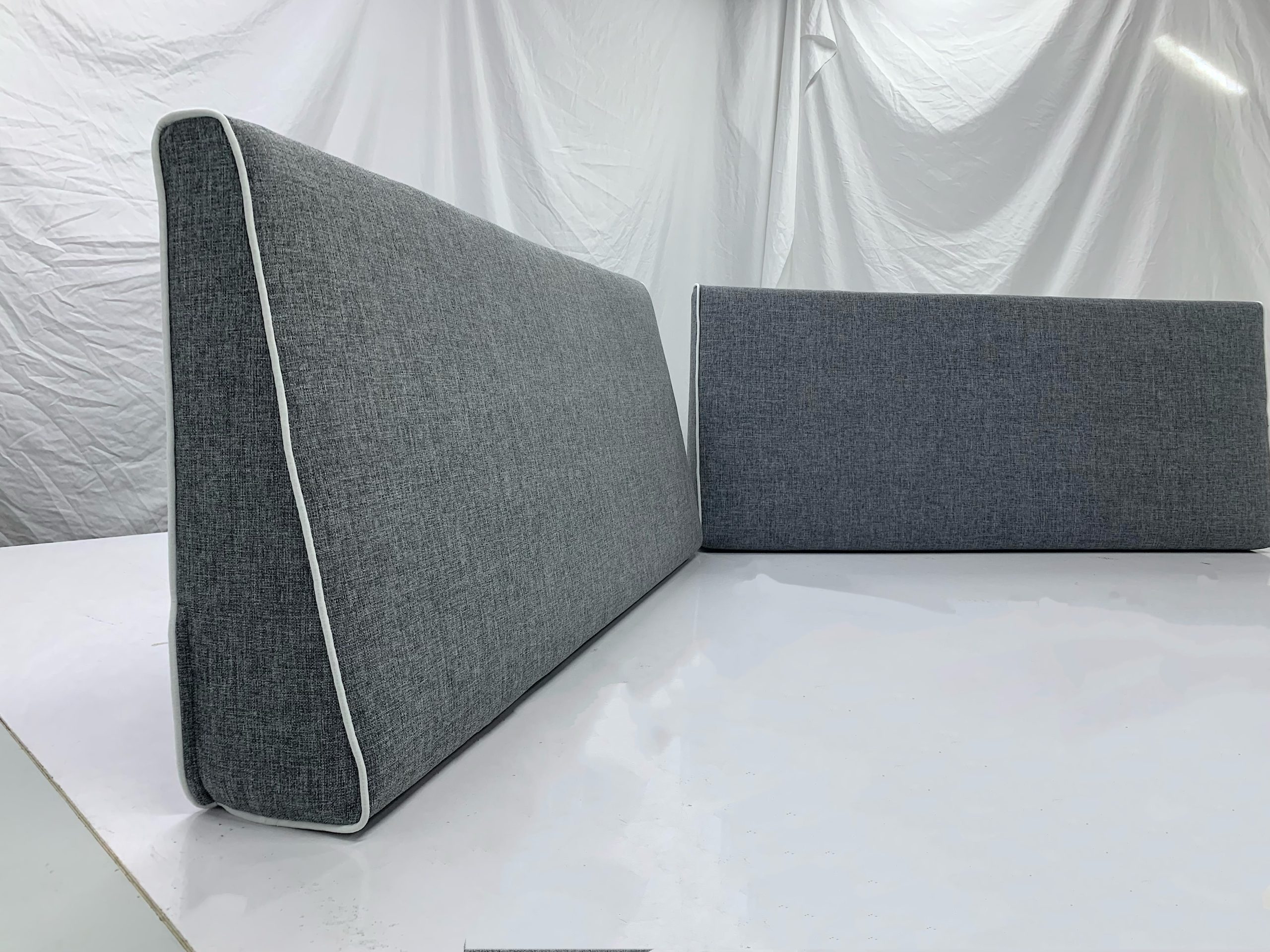 Grey Wedge Back Cushion Cover