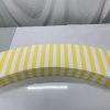 Curved Bench Yellow Lemon Stripe Cushion Cover