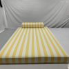 Lemon Yellow Stripe Custom Daybed Cushion Cover With Bolster