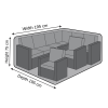 Outdoor Sofa Set Cover - 195cm X 195cm X 75cm