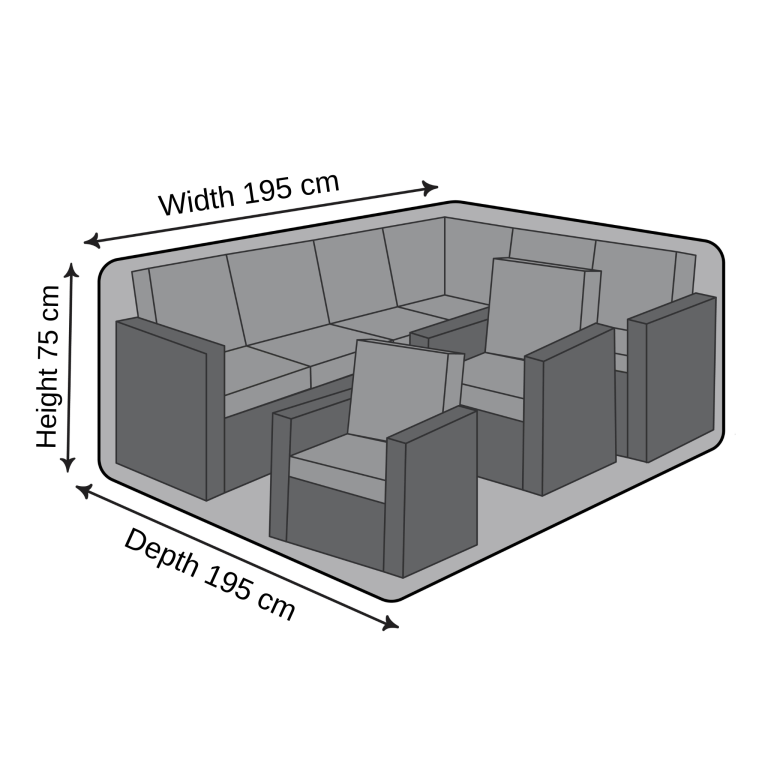 Outdoor Sofa Set Cover - 195cm X 195cm X 75cm