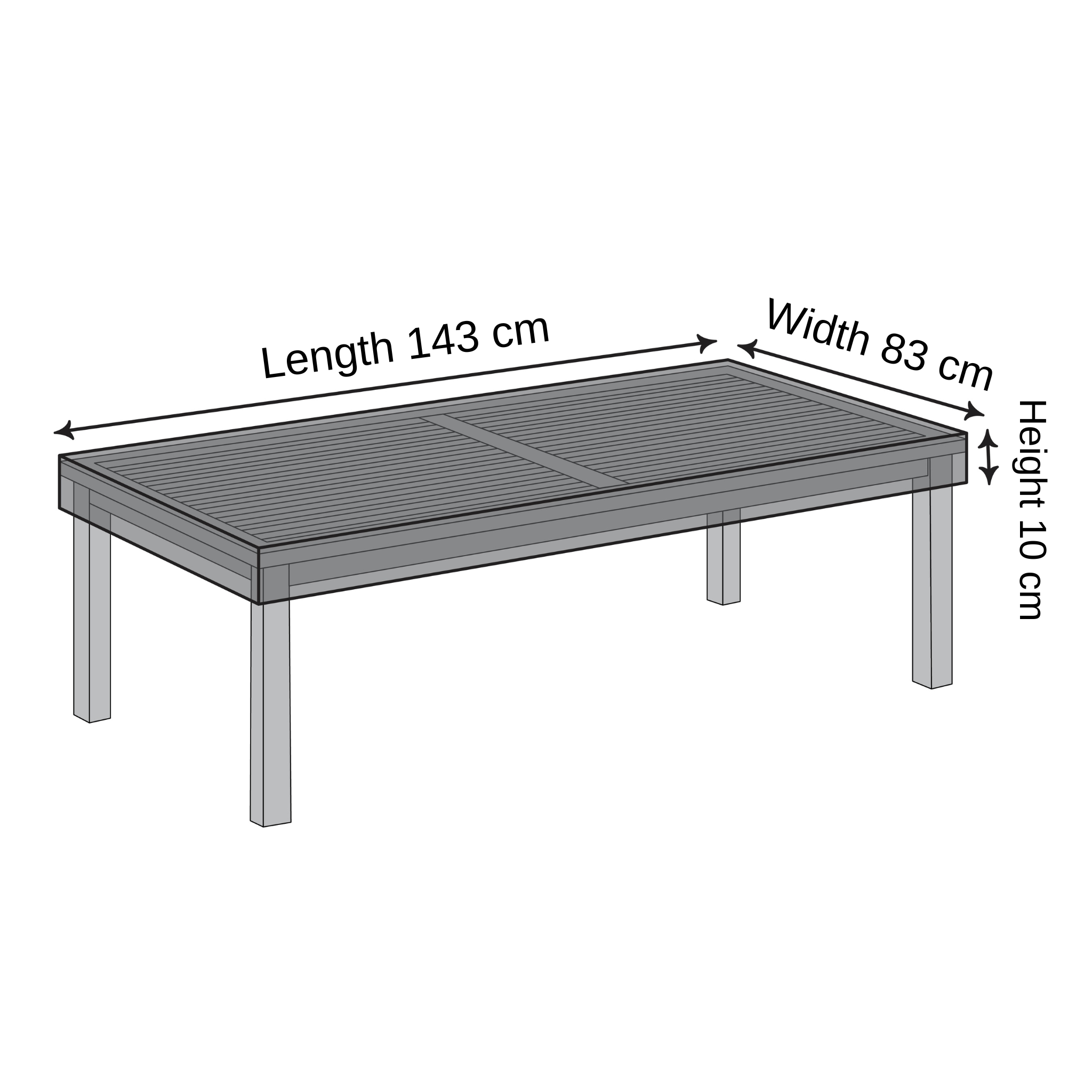 Rectangular Dining Table Top Cover - 143cm X 83cm X 10cm