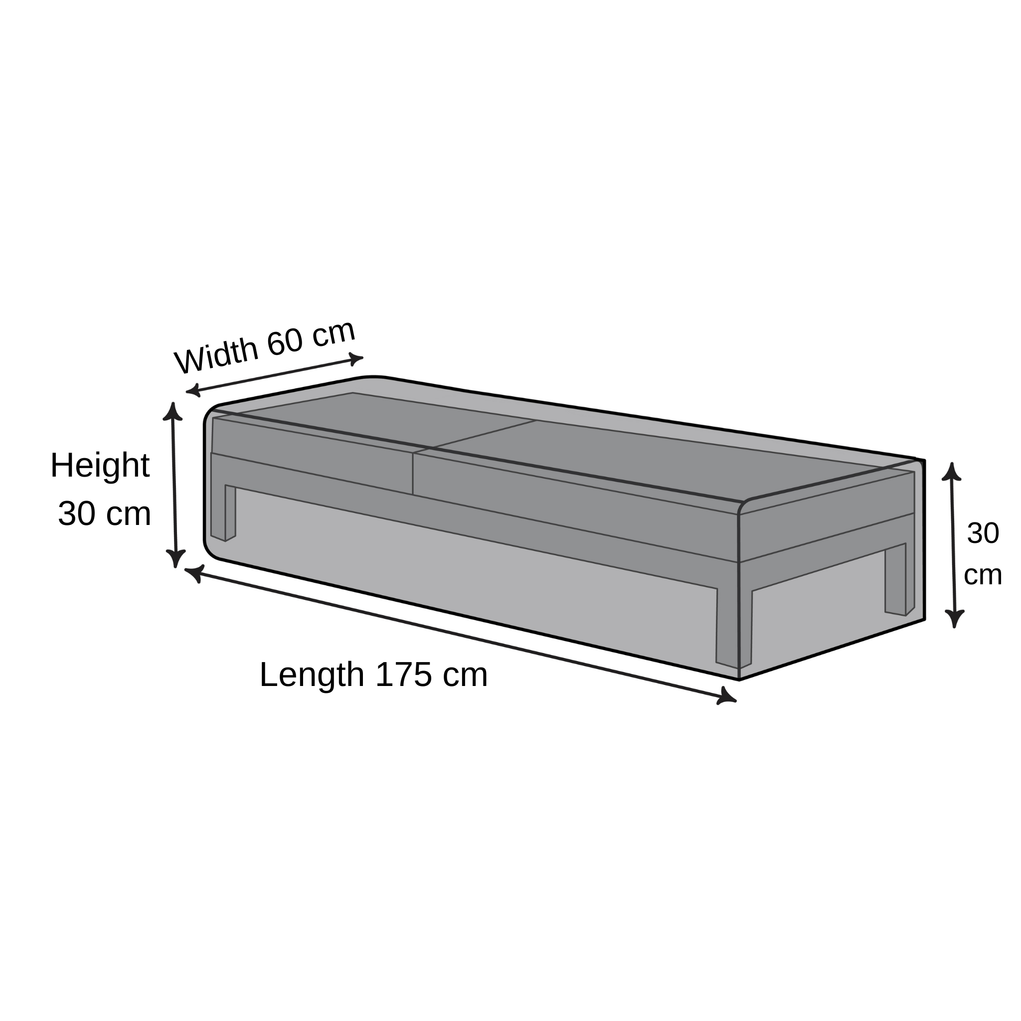 Sun Lounger Cover - 175cm X 60cm X 30cm