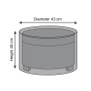 Round Outdoor Ottoman Cover - 43cm X 40cm