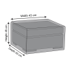 Square Outdoor Ottoman Cover - 43cm X 43cm X 45cm