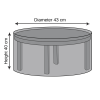Round Outdoor Coffee Table Cover - 43cm X 40cm