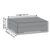 Rectangular Ottoman Cover - 53cm X 33cm X 40cm