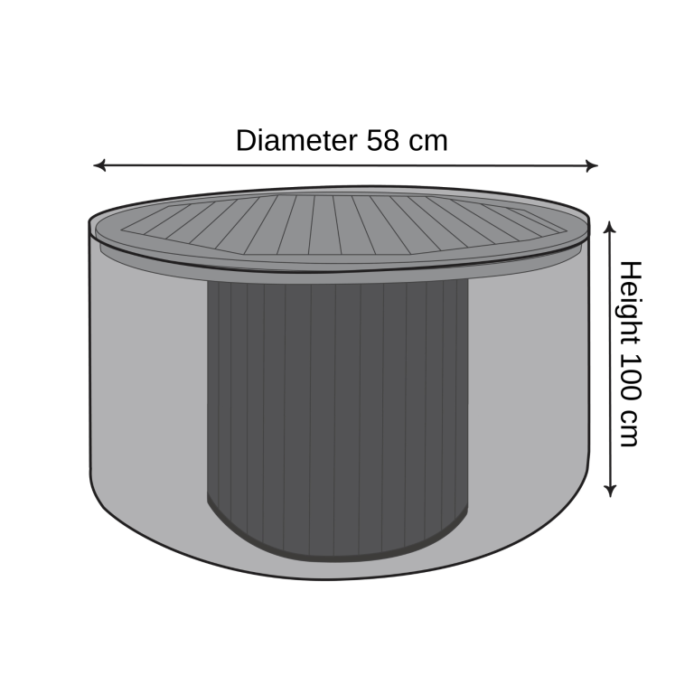 Round Bar Table Cover - 58cm X 100cm