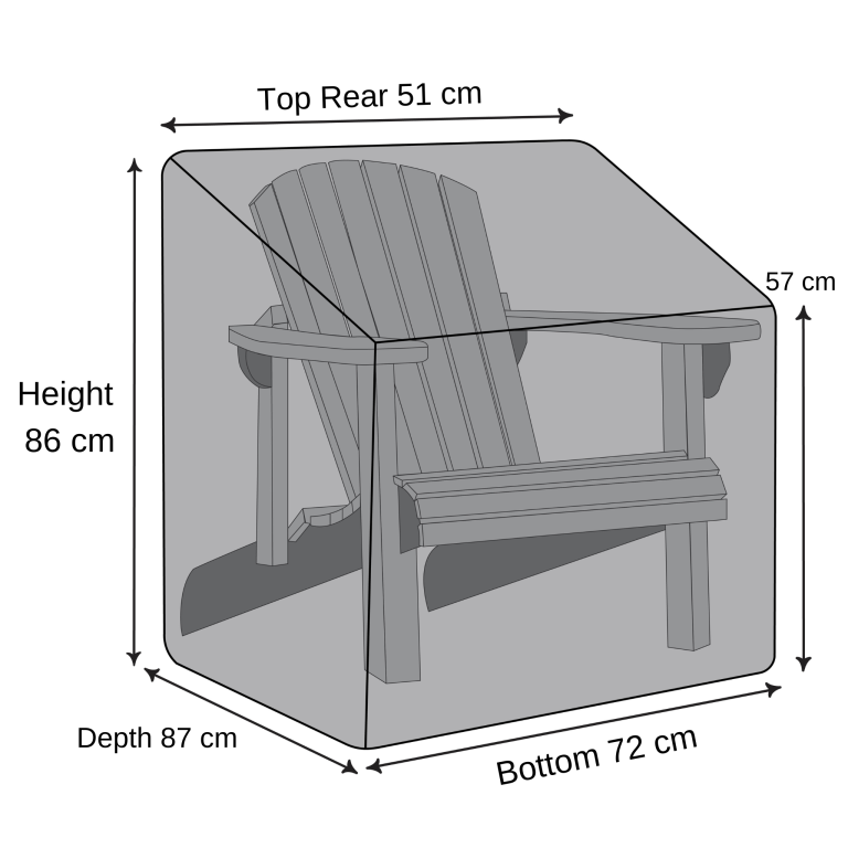 Adirondack Chair Sun Cover - 72cm X 87cm X 86cm