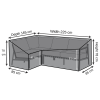Right-Hand Corner Sofa Cover - 225cm X 165cm X 78cm