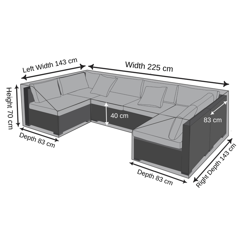 Armless U-Shaped Outdoor Cover