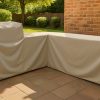 Beige L Shape Barbecue Kitchen Cover – Left