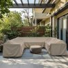 Beige U-Shaped Sofa Cover